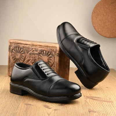 WALKMORA Oxford Leather Shoes Men's and Women's Formal Wear Lace Closure,Breathable Mocassin For Men(Black , 8)