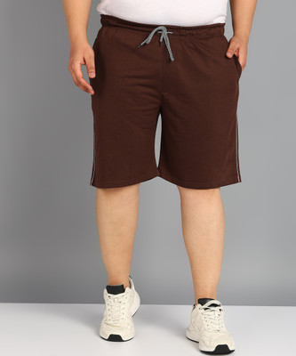 XPLUMP Solid Men Brown Regular Shorts
