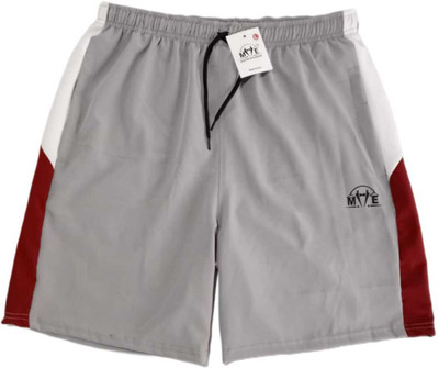 Self Design Men Grey Regular Shorts