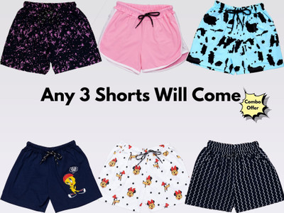 POWERmerc Printed Women Multicolor Regular Shorts