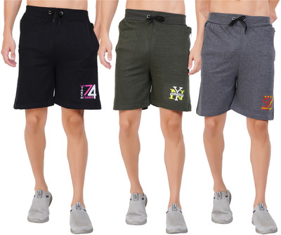ONCH Solid Men Multicolor Bermuda Shorts