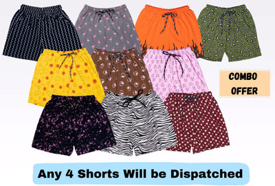 POWERmerc Printed Women Multicolor Regular Shorts