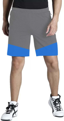MRB Self Design Men Grey Regular Shorts