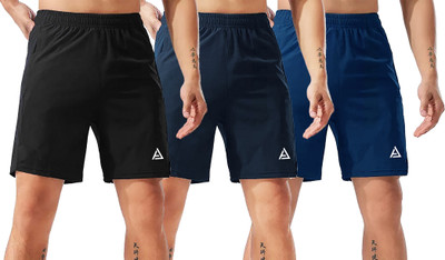 Solid Men Multicolor Basic Shorts