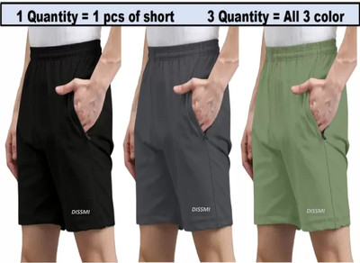 DISSMI Self Design Men Black Regular Shorts