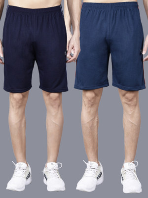 Texfro Solid Men Multicolor Regular Shorts