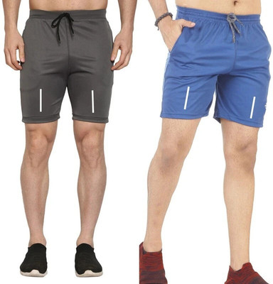 PG PENGUINE Solid Men Multicolor Regular Shorts