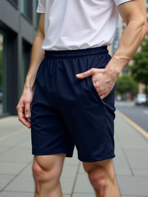 AARKY CLOTHING Solid Men Blue Sports Shorts