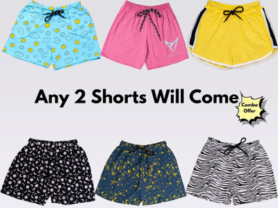 POWERmerc Printed Women Multicolor Regular Shorts