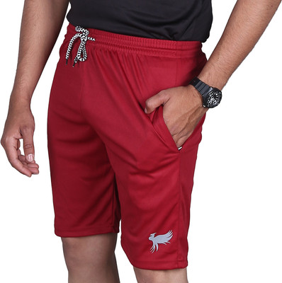 OHGORY Printed Men Maroon Regular Shorts