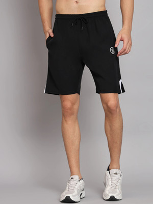 UNICUS APPAREL Color Block Men Black Sports Shorts