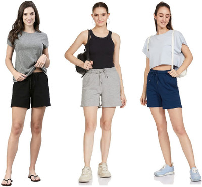 Kaffapparels Solid Women Multicolor Casual Shorts