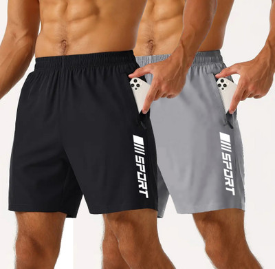 AVOLT Printed Men Multicolor Basic Shorts