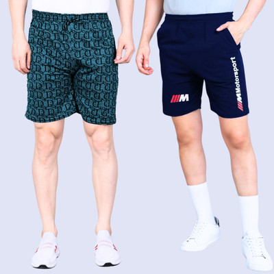 RK Costing Printed Men Blue, Dark Blue Regular Shorts