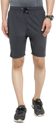 UZARUS Solid Men Grey Regular Shorts