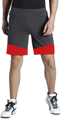 MRB Self Design Men Dark Grey Regular Shorts