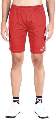 Vylo Solid Men Red Regular Shorts