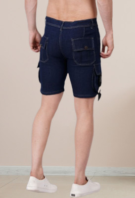 METRONAUT Solid Men Denim Dark Blue Denim Shorts