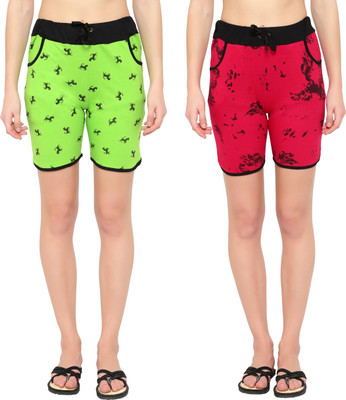 MYO Printed Women Multicolor Regular Shorts