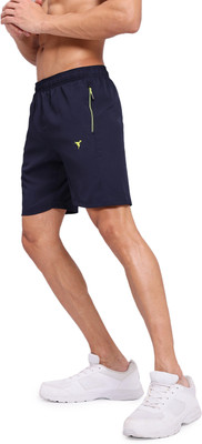 TECHNOSPORT Solid Men Dark Blue Sports Shorts