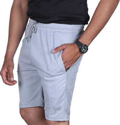 akfeshion Self Design Men Reversible Grey Regular Shorts, Night Shorts, Gym Shorts