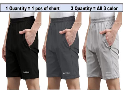 DISSMI Self Design Men Black Regular Shorts