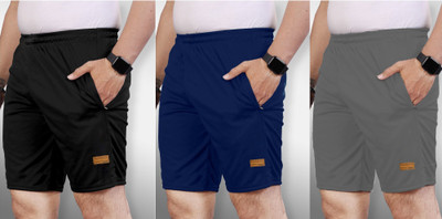 Solid Men Multicolor Regular Shorts