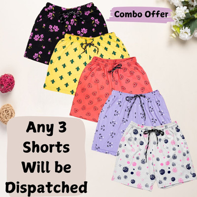POWERmerc Printed Women Multicolor Regular Shorts