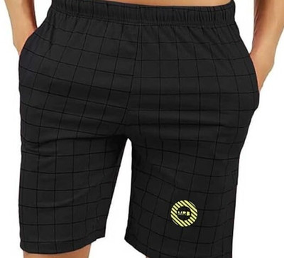 MRB Checkered Men Green Regular Shorts