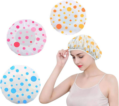 Celibate Waterproof Elastic Printed Plastic Reusable Shower Caps
