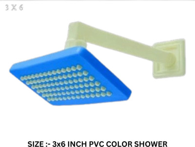 GETCHI 3X6 Blue PVC Fenny Colorful Shower Set with PVC Arm Complete Shower Set Shower Head