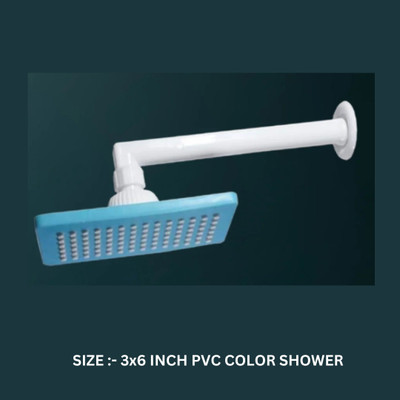 GETCHI PVC 3X6 Blue Fenny Colorful Shower Set with PVC Arm Complete Shower Set Shower Head