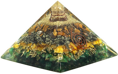 BHAGYA G Money Magnet Pyramid for Vastu Money Wealth Good Luck and Prosperity Decorative Showpiece  -  5 cm(Crystal, Multicolor)