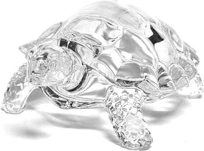 Red Ballons Feng Shui Tortoise Turtle, Crystal Glass Statue(8 x 5cm)- White Clear for for Prosperity Success & Long Life Decorative Showpiece  -  20 cm(Crystal, Clear)