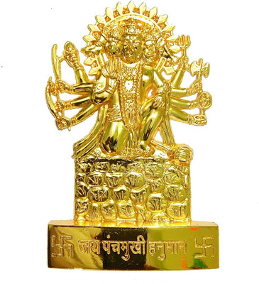 salvusappsolutions Handmade Metal Ram Darbar Murti for Home-Office Decor & Car Dashboard Decorative Showpiece  -  11 cm(Metal, Gold)
