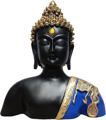 Pratima PRATIMA Handmade Polyresin Buddha statue Home Office and Gifting Decorative Showpiece  -  25 cm(Resin, Multicolor)