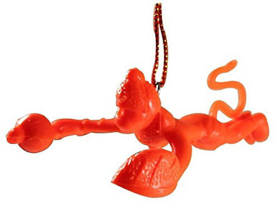 DARIDRA BHANJAN Orange Flying Lord Hanuman Hanging Idol for Car Decoration Decorative Showpiece  -  5 cm(Plastic, Orange)