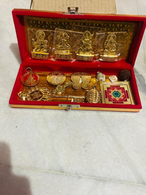 SHRI ASTHA VINAYAK Decorative Showpiece  -  4 cm(Metal, Gold)