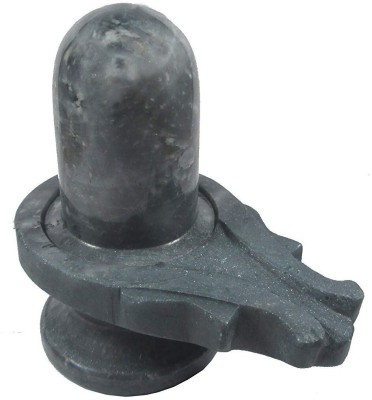 SK Craft Pure Marble Grey Stone Shivling Idol Pindi, Shivling Idol for Pooja Home,Shivling Idol,Shivling Idol for Home, 8x4x7 (LxBxH) cm Decorative Showpiece  -  7 cm(Marble, Black)