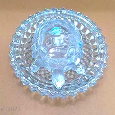 HQ Sphatik Shri icchapurti Kachua Crystal Yantra 4 cm Feng Shui & Vastu Showpiece(Crystal, White)