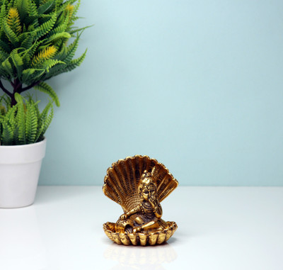 SHRI ASTHA VINAYAK Decorative Showpiece  -  10 cm(Aluminium, Gold)