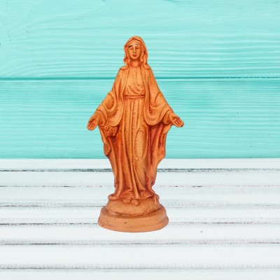 JRG JRG Mother Mary Idol Statue Showpiece (5 cms x 4 cms x 14 cms) Decorative Showpiece  -  14 cm(Polyresin, Brown)