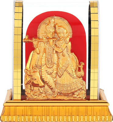 Awesome Craft Radha krishna statue Gopal Laddu Gopal Thakur Ji Krishna Idol Murti Statue Decorative Showpiece  -  10 cm(Glass, Multicolor)