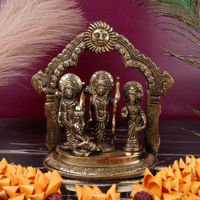 jy Ram Darbar 19 cm Religious Idol & Figurine Brass metal Yellow colour Decorative Showpiece  -  19 cm(Brass, Yellow)