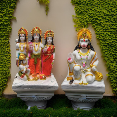 Rama Collections Decorative Showpiece  -  12 cm(Marble, Multicolor)