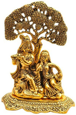 SHRI ASTHA VINAYAK Decorative Showpiece  -  17.8 cm(Metal, Gold)