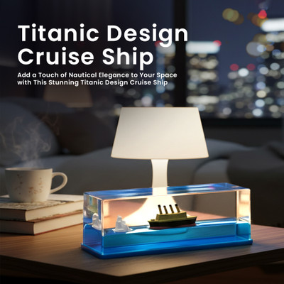 Spiricon Unsinkable Wave Cruise Ship for Car Home Office and Gifting. Decorative Showpiece  -  5 cm(Glass, Multicolor)