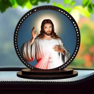 Giftlab Jesus Christian Car Dashboard Idol Showpiece / Figurine Decorative Showpiece Car Hanging Ornament(Pack of 1)