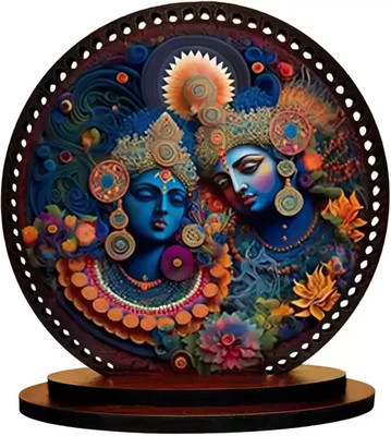 Giftlab Lord Radhe Krishna ji Idol for car Dashboard & Home Decorative Showpiece Car Hanging Ornament(Pack of 1)
