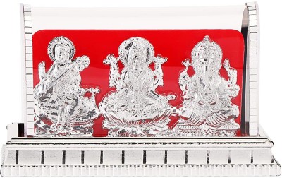 Awesome Craft Gift Metal Laxmi Ganesh Saraswati Idol Murti Decorative Showpiece  -  10 cm(Metal, Multicolor)